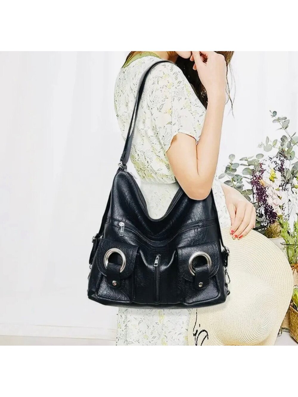 New -Gorgeous -Multifunctional Large Capacity Faux Leather Shoulder Bag